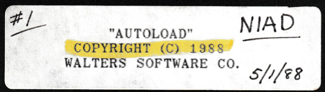 AUTOLOAD Floppy Disk